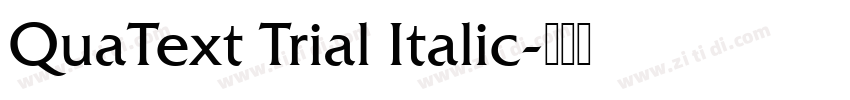 QuaText Trial Italic字体转换